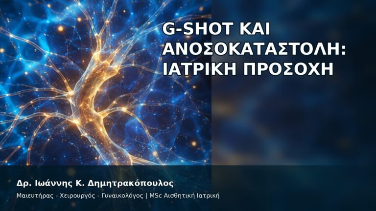 G-Shot και Ανοσοκαταστολή: Ιατρική Προσοχή - Δρ. Ιωάννης Κ. Δημητρακόπουλος