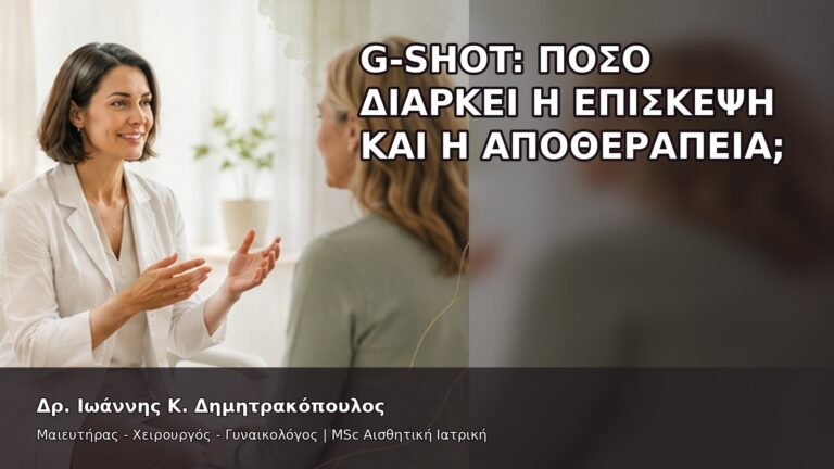 G-Shot: Πόσο Διαρκεί η Επίσκεψη και η Αποθεραπεία; - Δρ. Ιωάννης Κ. Δημητρακόπουλος