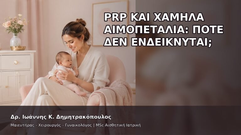 PRP και Χαμηλά Αιμοπετάλια: Πότε Δεν Ενδείκνυται; - Δρ. Ιωάννης Κ. Δημητρακόπουλος
