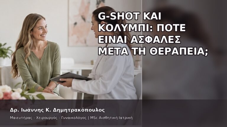 G-Shot και Κολύμπι: Πότε Είναι Ασφαλές μετά τη Θεραπεία; - Δρ. Ιωάννης Κ. Δημητρακόπουλος