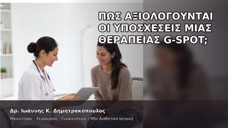 Πώς Αξιολογούνται οι Υποσχέσεις μιας Θεραπείας G-Spot; - Δρ. Ιωάννης Κ. Δημητρακόπουλος