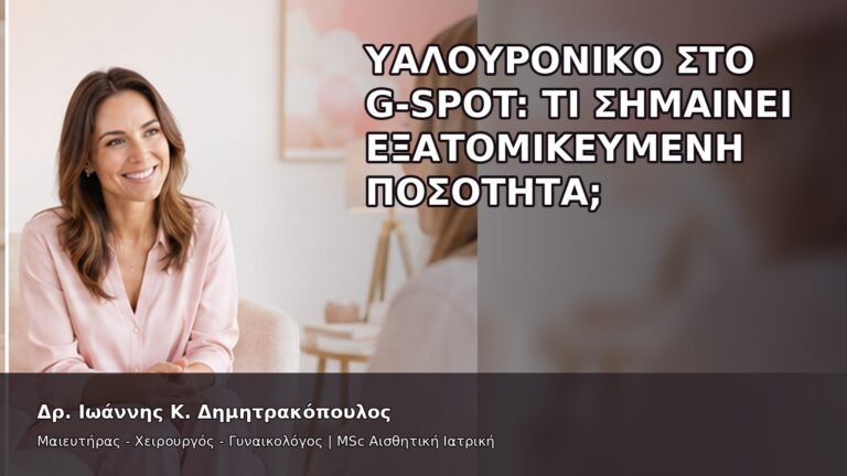 Υαλουρονικό στο G-Spot: Τι Σημαίνει Εξατομικευμένη Ποσότητα; - Δρ. Ιωάννης Κ. Δημητρακόπουλος