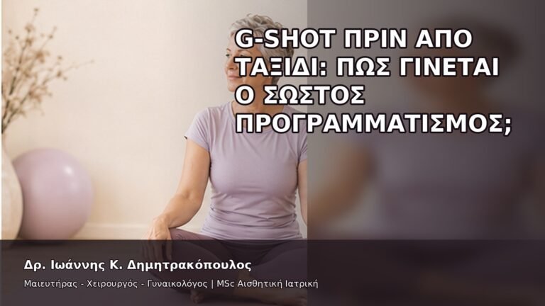 G-Shot πριν από Ταξίδι: Πώς Γίνεται ο Σωστός Προγραμματισμός; - Δρ. Ιωάννης Κ. Δημητρακόπουλος