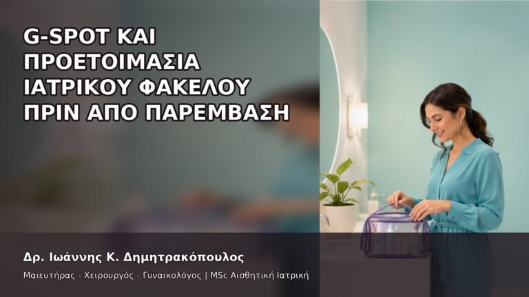 G-Spot και Προετοιμασία Ιατρικού Φακέλου πριν από Παρέμβαση - Δρ. Ιωάννης Κ. Δημητρακόπουλος
