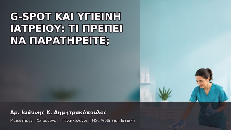 G-Spot και Υγιεινή Ιατρείου: Τι Πρέπει να Παρατηρείτε; - Δρ. Ιωάννης Κ. Δημητρακόπουλος