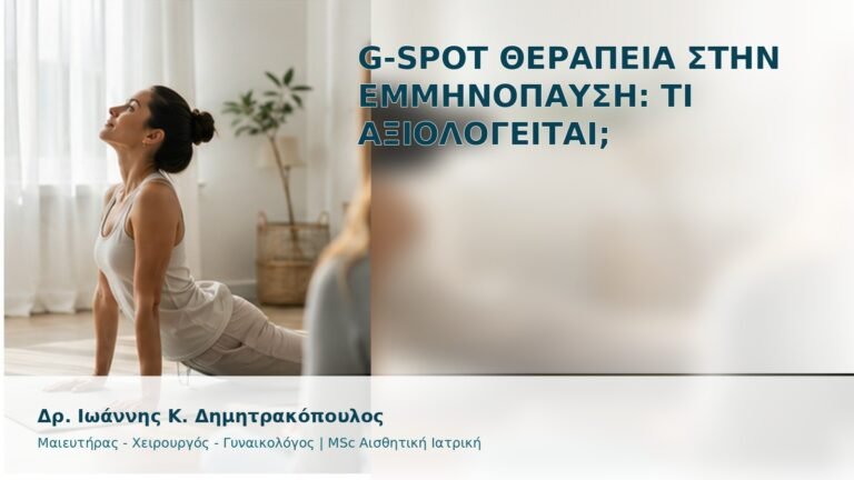 G-Spot Θεραπεία στην Εμμηνόπαυση: Τι Αξιολογείται; - Δρ. Ιωάννης Κ. Δημητρακόπουλος