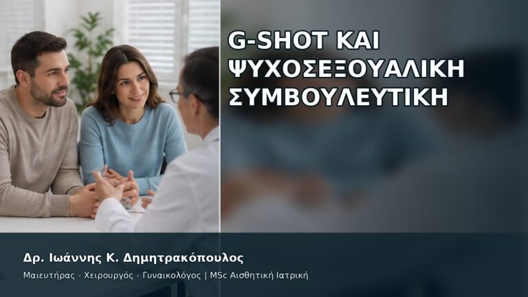 G-Shot και Ψυχοσεξουαλική Συμβουλευτική - Δρ. Ιωάννης Κ. Δημητρακόπουλος