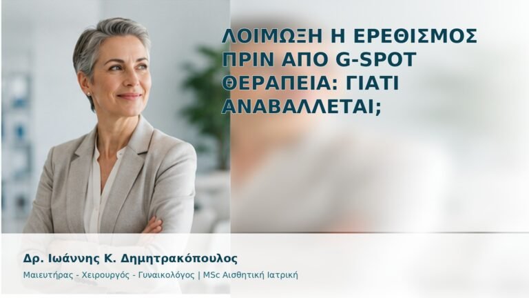 Λοίμωξη ή Ερεθισμός πριν από G-Spot Θεραπεία: Γιατί Αναβάλλεται; - Δρ. Ιωάννης Κ. Δημητρακόπουλος