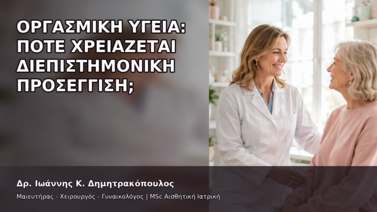Οργασμική Υγεία: Πότε Χρειάζεται Διεπιστημονική Προσέγγιση; - Δρ. Ιωάννης Κ. Δημητρακόπουλος