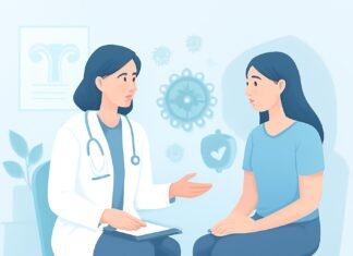 HPV Χαμηλού Κινδύνου: Κονδυλώματα, Μετάδοση και Αντιμετώπιση Ιατρική απεικόνιση ενημέρωσης για HPV χαμηλού κινδύνου