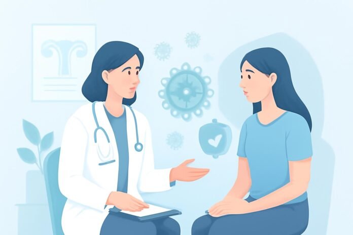 HPV Χαμηλού Κινδύνου: Κονδυλώματα, Μετάδοση και Αντιμετώπιση Ιατρική απεικόνιση ενημέρωσης για HPV χαμηλού κινδύνου