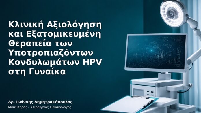 Ιατρικό cover για Κλινική Αξιολόγηση και Εξατομικευμένη Θεραπεία των Υποτροπιαζόντων Κονδυλωμάτων HPV στη Γυναίκα