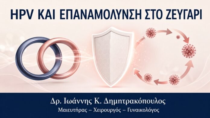 HPV ΚΑΙ ΕΠΑΝΑΜΟΛΥΝΣΗ ΣΤΟ ΖΕΥΓΑΡΙ HPV και Επαναμόλυνση στο Ζευγάρι: Τι Γνωρίζουμε Πραγματικά - Δρ. Ιωάννης Κ. Δημητρακόπουλος