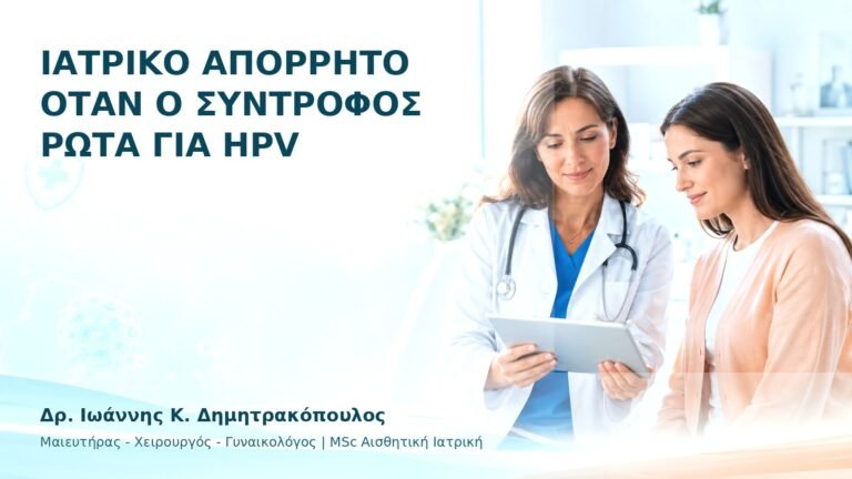 Ιατρικό Απόρρητο όταν ο Σύντροφος Ρωτά για HPV - Δρ. Ιωάννης Κ. Δημητρακόπουλος