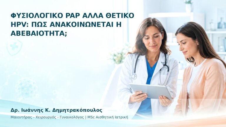 Φυσιολογικό Pap αλλά Θετικό HPV: Πώς Ανακοινώνεται η Αβεβαιότητα; - Δρ. Ιωάννης Κ. Δημητρακόπουλος