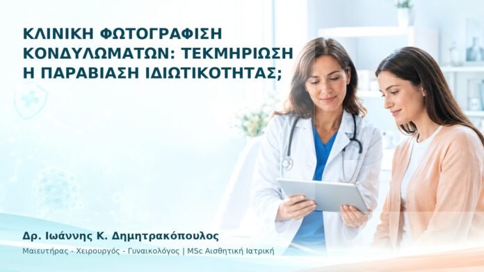 Κλινική Φωτογράφιση Κονδυλωμάτων: Τεκμηρίωση ή Παραβίαση Ιδιωτικότητας; - Δρ. Ιωάννης Κ. Δημητρακόπουλος