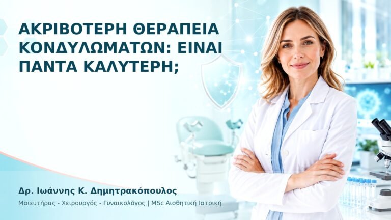 Ακριβότερη Θεραπεία Κονδυλωμάτων: Είναι Πάντα Καλύτερη; - Δρ. Ιωάννης Κ. Δημητρακόπουλος