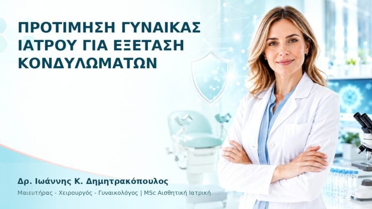 Προτίμηση Γυναίκας Ιατρού για Εξέταση Κονδυλωμάτων - Δρ. Ιωάννης Κ. Δημητρακόπουλος