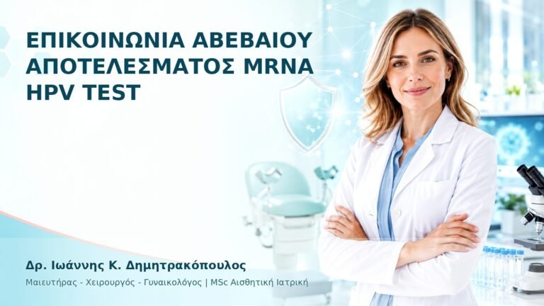 Επικοινωνία Αβέβαιου Αποτελέσματος mRNA HPV Test - Δρ. Ιωάννης Κ. Δημητρακόπουλος