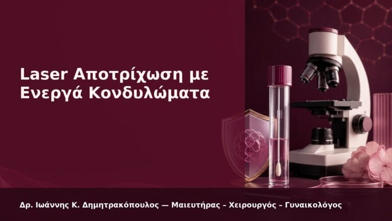 Laser Αποτρίχωση με Ενεργά Κονδυλώματα - Δρ. Ιωάννης Κ. Δημητρακόπουλος