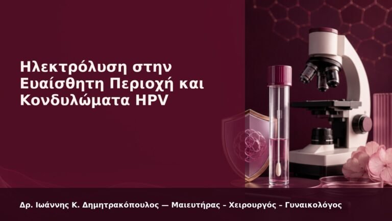 Ηλεκτρόλυση στην Ευαίσθητη Περιοχή και Κονδυλώματα HPV - Δρ. Ιωάννης Κ. Δημητρακόπουλος