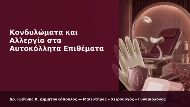 Κονδυλώματα και Αλλεργία στα Αυτοκόλλητα Επιθέματα - Δρ. Ιωάννης Κ. Δημητρακόπουλος