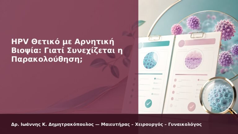 HPV Θετικό με Αρνητική Βιοψία: Γιατί Συνεχίζεται η Παρακολούθηση; - Δρ. Ιωάννης Κ. Δημητρακόπουλος
