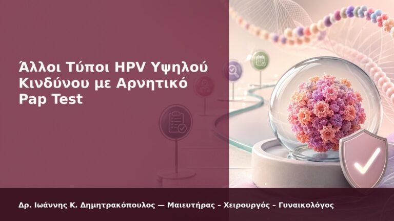 Άλλοι Τύποι HPV Υψηλού Κινδύνου με Αρνητικό Pap Test - Δρ. Ιωάννης Κ. Δημητρακόπουλος
