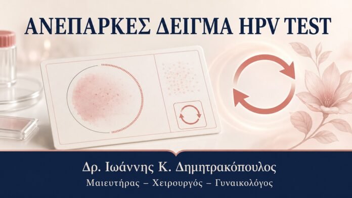 ΑΝΕΠΑΡΚΕΣ ΔΕΙΓΜΑ HPV TEST HPV Test με Ανεπαρκές Δείγμα: Γιατί Χρειάζεται Επανάληψη - Δρ. Ιωάννης Κ. Δημητρακόπουλος