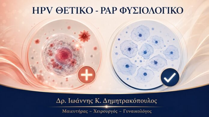 HPV ΘΕΤΙΚΟ - PAP ΦΥΣΙΟΛΟΓΙΚΟ HPV Test Θετικό και Pap Φυσιολογικό: Πώς Σχεδιάζεται η Συνέχεια - Δρ. Ιωάννης Κ. Δημητρακόπουλος