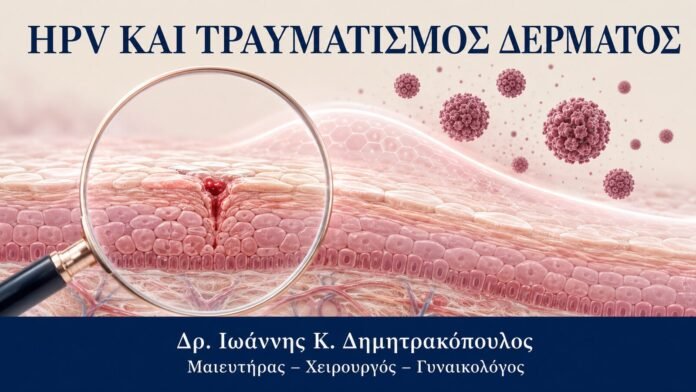 HPV ΚΑΙ ΤΡΑΥΜΑΤΙΣΜΟΣ ΔΕΡΜΑΤΟΣ HPV και Τραυματισμός του Δέρματος: Πώς Επηρεάζεται η Μετάδοση - Δρ. Ιωάννης Κ. Δημητρακόπουλος