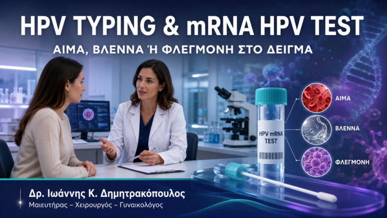 HPV Typing και mRNA HPV Test - αίμα, βλέννα ή φλεγμονή στο δείγμα