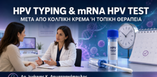 HPV Typing και mRNA HPV Test μετά από κολπική κρέμα ή τοπική θεραπεία