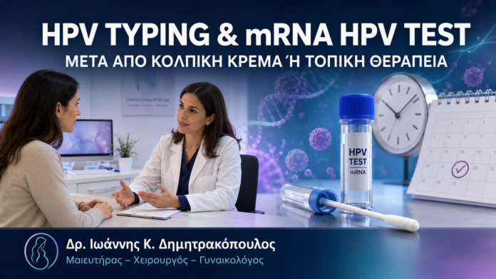 HPV Typing και mRNA HPV Test μετά από κολπική κρέμα ή τοπική θεραπεία
