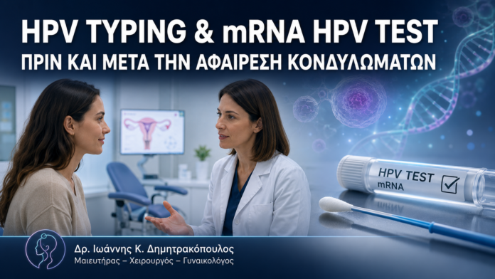 HPV Typing και mRNA HPV Test πριν και μετά την αφαίρεση κονδυλωμάτων – Δρ. Ιωάννης Κ. Δημητρακόπουλος