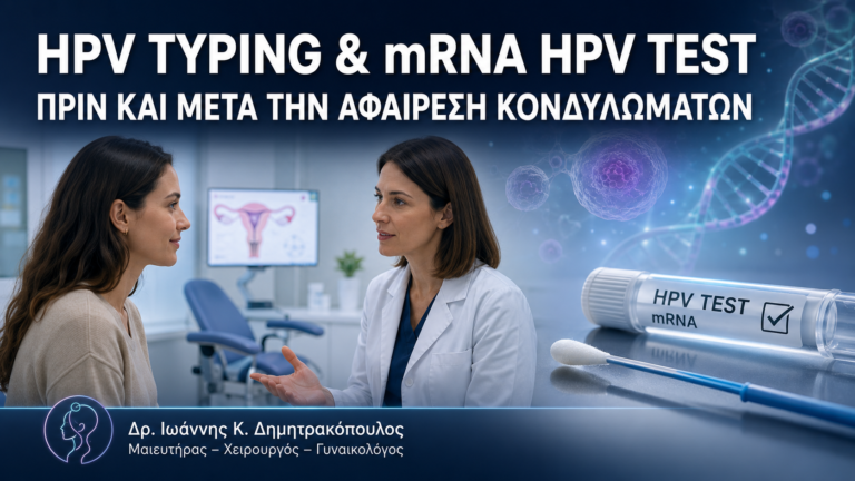 HPV Typing και mRNA HPV Test πριν και μετά την αφαίρεση κονδυλωμάτων – Δρ. Ιωάννης Κ. Δημητρακόπουλος