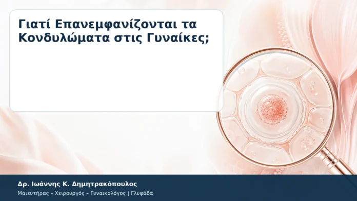 Γιατί Επανεμφανίζονται τα Κονδυλώματα στις Γυναίκες; Γιατί Επανεμφανίζονται τα Κονδυλώματα στις Γυναίκες; – Δρ. Ιωάννης Κ. Δημητρακόπουλος