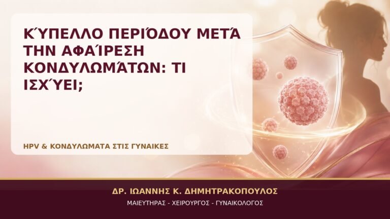 Κύπελλο Περιόδου μετά την Αφαίρεση Κονδυλωμάτων: Τι Ισχύει; - Δρ. Ιωάννης Κ. Δημητρακόπουλος, Γυναικολόγος Γλυφάδα