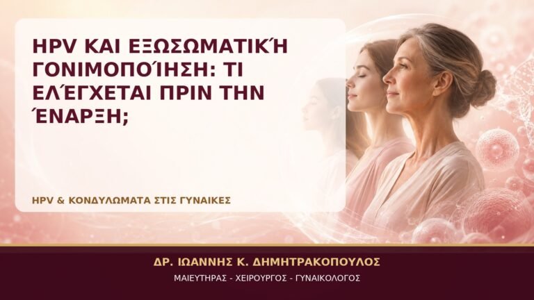 HPV και Εξωσωματική Γονιμοποίηση: Τι Ελέγχεται πριν την Έναρξη; - Δρ. Ιωάννης Κ. Δημητρακόπουλος, Γυναικολόγος Γλυφάδα