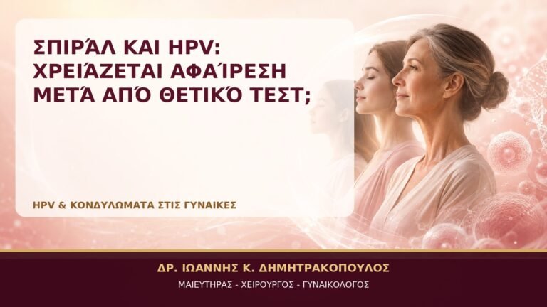 Σπιράλ και HPV: Χρειάζεται Αφαίρεση μετά από Θετικό Τεστ; - Δρ. Ιωάννης Κ. Δημητρακόπουλος, Γυναικολόγος Γλυφάδα