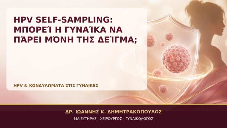 HPV Self-Sampling: Μπορεί η Γυναίκα να Πάρει Μόνη της Δείγμα; - Δρ. Ιωάννης Κ. Δημητρακόπουλος, Γυναικολόγος Γλυφάδα