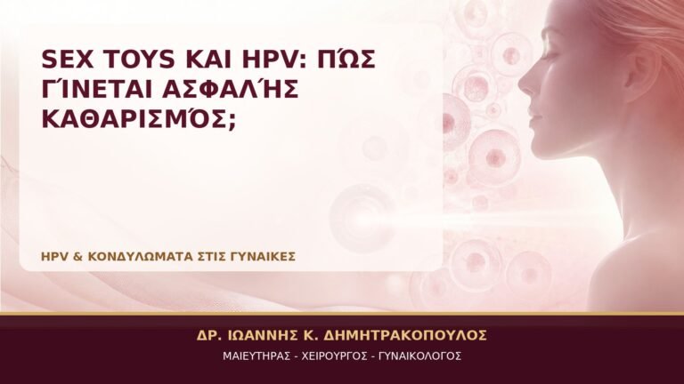 Sex Toys και HPV: Πώς Γίνεται Ασφαλής Καθαρισμός; - Δρ. Ιωάννης Κ. Δημητρακόπουλος, Γυναικολόγος Γλυφάδα