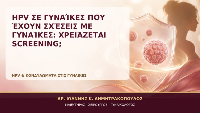 HPV σε Γυναίκες που Έχουν Σχέσεις με Γυναίκες: Χρειάζεται Screening; - Δρ. Ιωάννης Κ. Δημητρακόπουλος, Γυναικολόγος Γλυφάδα