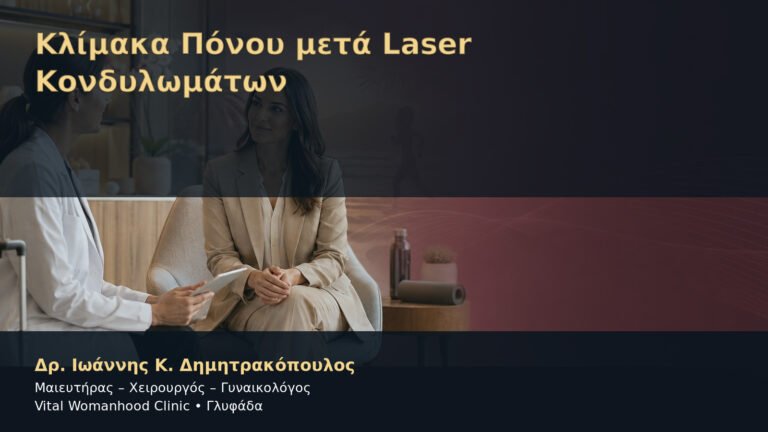 Κλίμακα Πόνου μετά Laser Κονδυλωμάτων – Δρ. Ιωάννης Κ. Δημητρακόπουλος