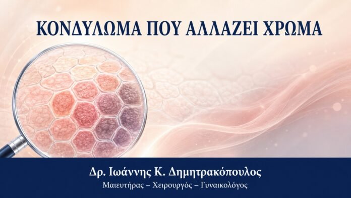 Κονδύλωμα που Αλλάζει Χρώμα: Πότε Απαιτείται Εξέταση - Δρ. Ιωάννης Κ. Δημητρακόπουλος
