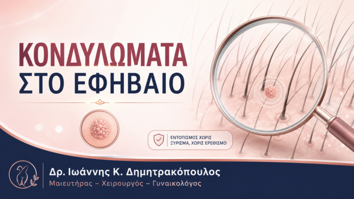 Κονδυλώματα στο Εφήβαιο: Εντοπισμός Χωρίς Τραυματισμό Κονδυλώματα στο Εφήβαιο: Εντοπισμός Χωρίς Τραυματισμό – Δρ. Ιωάννης Κ. Δημητρακόπουλος