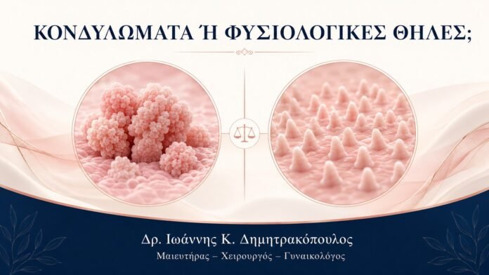 Κονδυλώματα ή Φυσιολογικές Θηλές του Αιδοίου: Αποφυγή Υπερδιάγνωσης - Δρ. Ιωάννης Κ. Δημητρακόπουλος