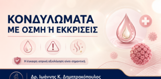 Κονδυλώματα με Οσμή ή Εκκρίσεις: Πότε Χρειάζεται Έλεγχος – Δρ. Ιωάννης Κ. Δημητρακόπουλος