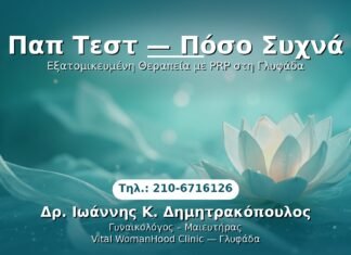 Παπ Τεστ — Πόσο Συχνά PRP Γυναικολογίας — Γλυφάδα | Δρ. Ιωάννης Κ. Δημητρακόπουλος