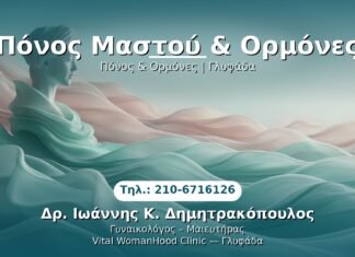 Πόνος Μαστού & Ορμόνες PRP Γυναικολογίας — Γλυφάδα | Δρ. Ιωάννης Κ. Δημητρακόπουλος